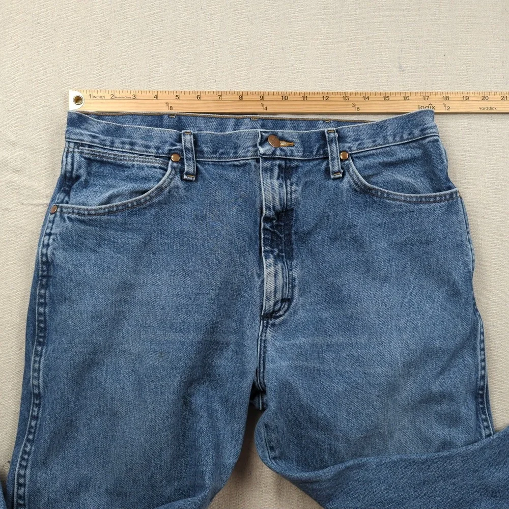Wrangler Jeans Mens 36x34 Blue Western Cowboy Cut 13MWZ Rodeo Rancher